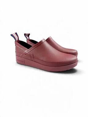 NEW Seavees Calistoga Clog Women's Rubber Slip On Shoes Bordeaux Size 7